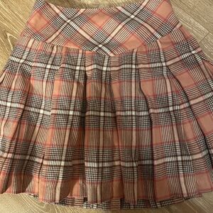 Liz Lisa Pink and brown pleated tennis skirt